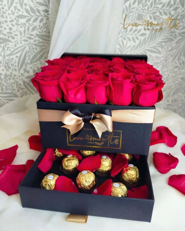 Cofre amor ramos de flores love moments floristeria medellin