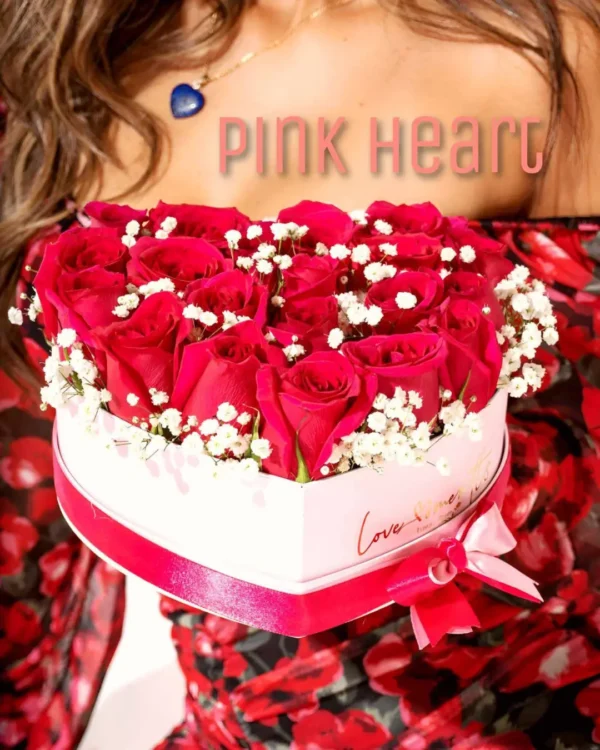 Ramos de flores pink heart love moments floristeria medellin